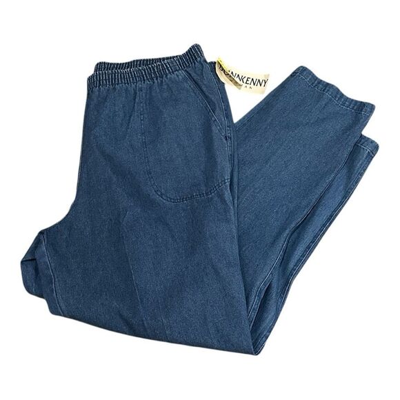 Donnkenny Denim Blue Elastic Waist Pants - Picture 3 of 11